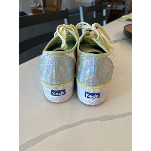 Keds Triple Up Fade Canvas platform sneaker Mint Green Size 9 - Picture 6 of 9